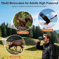 15x42 Binoculars for Adults High Powered - Aurosports HD Lightweight Portable Binoculars with Phone Adapter, BAK4 Prism & Carrying Bag - Large View Binocular for Bird Watching Hunting Traveling