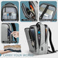 hk Laptop Backpack for Men with USB Charging Port Water-Resistant for 15.6 Inch Computer Bag Durable High-Tech Daypack Casual Backpack for Business Work College Weekender Travel- Grey