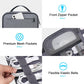Lacdo Cord Organizer Travel, Cable Organizer Bag Case, Portable Electronics Organizer travel Case, 6 Layer Large Capacity Charging Cords Storage organizer for Cables, SD Card, Travel Essentials, Gray
