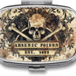 Metal 2 Compartment Pill Organizer Travel Friendly Portable Compact Pill Box Cute Pill Case to Hold Vitamins,Fish Oil,Supplements,Meds,Tablet for Purse,Pocket. (1492.)