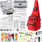 Sosation 482 Pcs Fishing Gifts for Men Fishing Sling Bag Tool Gear Equipment Accessories Kit Fish Backpack Tackle Box with Tackle Included Fish Hook Remover Tool Lures Lip Gripper