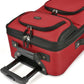U.S. Traveler Lightweight Rolling 20" Carry On Luggage Softside Suitcase, Red, 2 Wheel Single