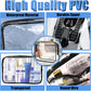 12 Pcs Clear Cosmetic Bag PVC Waterproof Zippered Clear Toiletry Carry Pouch Cosmetic Makeup Bag for Women Men Vinyl Plastic Organizer Case for Vacation Bathroom (Large, Black)