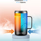 KXIAOCHEN 20oz Insulated Coffee Mug with Lid, Stainless Steel Coffee Cup, Double Wall Vacuum Coffee Tumbler with Handle, Premium Thermal Travel Coffee Mug (Black)