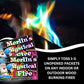 Merlin's Mystical Fire Color Changing Packets- Pack of 6, 0.882 oz Each- Long Lasting Enchanted Multi-Color Magical Flames- Flame Color Changer for Fire Pits & Outdoor Fireplaces- Campfire Accessories