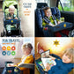 Coolmum Kids Travel Tray, Toddler Car Seat Tray, Double Sided Activity Organizer, Snack Lap Table, Baby Stroller Tray, Airplane Play Table, Waterproof and Foldable (Premium Blue)