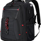 KROSER Travel Laptop Backpack 18.4 inch XXXL Computer Backpack Stylish College Backpack with RFID Pockets USB Charging Port REFLECTIVE STRIPS Water-Repellent Day pack for Business/Men - Roamly