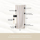 Nomadix Original Towel - Perfect for Beach, Pool, Travel, Camping, Yoga - Made with Recycled Materials - Super Absorbent - Sand Resistant - Cabana Stripe Beige - 72.5x30