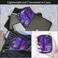 Serfeymi Weekly Travel Pill Organizer Pill Case for Purse with Removable 7 Day Pill Box, Fashionable Travel Medicine Organizer Pill Container for Medicine, Vitamin, Supplement - Bloom 01 + Purple 01