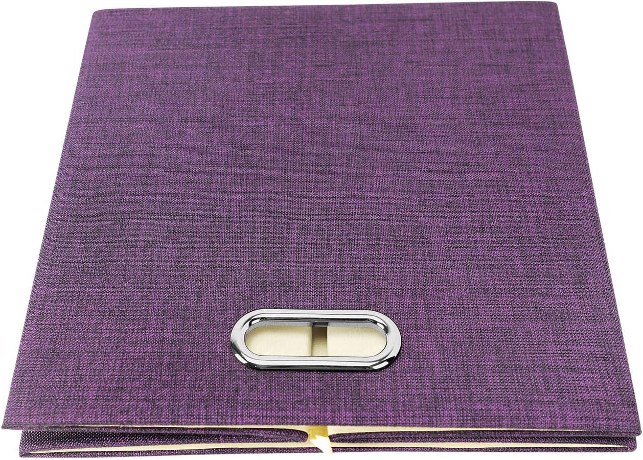 Posprica Storage Boxes, Foldable Organiser Cube Basket Bin, Thick and Heavy Duty (28×28×28cm/4pcs, Purple)