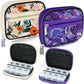 Serfeymi Weekly Travel Pill Organizer Pill Case for Purse with Removable 7 Day Pill Box, Fashionable Travel Medicine Organizer Pill Container for Medicine, Vitamin, Supplement - Bloom 01 + Purple 01