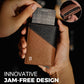 Jenoss Smart Wallet For Men: Full Grain Leather, Handcrafted, Slide Metal Pop Up Case, Slim RFID Blocking Credit Card Holder, Compact 12 Cards Slot Organizers, ID, Money Clip(Brown & Black)