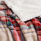 PU MEI Sherpa Fleece Throw Blanket 80" x 90" Reversible Plush Fluffy Large Big Blanket Lattice Flannel Blankets for All Season Use, Chrismas Red