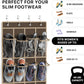 Simple Houseware 24 Pockets - Crystal Clear Over The Door Hanging Shoe Organizer, Brown (64'' x 19'')