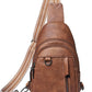 7L Sling Bag for Women Men Leather Small Sling Backpack Daypack Anti Theft Fanny Pack Crossbody Purse Travel