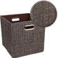 Storage Bins Cube Containers Boxes,Thick and Heavy Duty Fabric Drawers, 11×11 inch- Set of 4,Brown