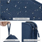 FYY Electronic Organizer, Travel Cable Organizer Bag Pouch Electronic Accessories Carry Case Portable Waterproof Double Layers Storage Bag for Cable, Cord, Charger, Phone, Earphone, Medium Size, Navy