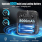 Upgraded Portable Shower, 8000mAh Rechargeable Camping Shower Pump with Intelligent Display, 5 Pressure Modes, IPX8 Waterproof Lightweight Pocket Outdoor Shower Pump Kit for Hiking, Travel, Car, Pet