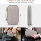 FYY Electronic Organizer, Travel Cable Organizer Bag Pouch Electronic Accessories Carry Case Portable Waterproof Double Layers Storage Bag for Cable, Charger, Phone, Earphone, Medium Size- Khaki