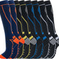 Compression Socks for Women Men Circulation Knee High 8 Pairs for Nurses, Running, Travel, Athletic