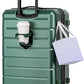 KYME 26 Inch Luggage TSA Approved Hardshell 26" Suitcases with Spinner Wheels Durable Medium Travel Checked Luggage with Cup Holder for Women Men Green