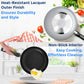 SereneLife Kitchenware Pots & Pans Basic Kitchen Cookware, Black Non-Stick Coating Inside, Heat Resistant Lacquer (6-Piece Set), One Size, Gray