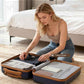 LONG VACATION Luggage Set 6 Piece Luggage ABS hardshell TSA Lock Spinner Wheels Luggage Carry on Suitcase (NAVY, 6 piece set)