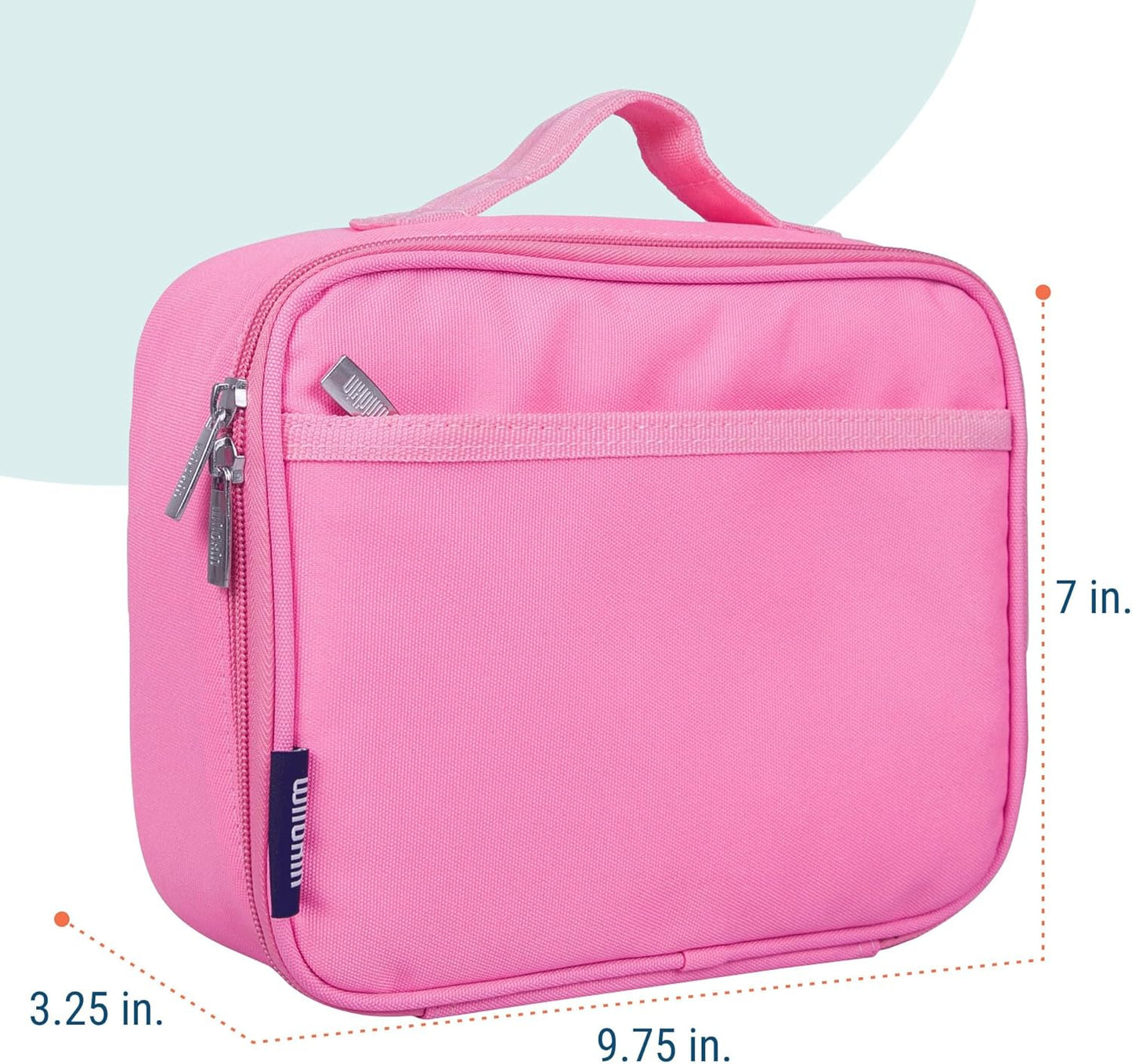 Wildkin Kids Insulated Lunch Box – Durable and Reusable for School & Travel - Flamingo Pink