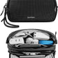 tomtoc Electronic Organizer Travel Case Performance, Water Resistant Dual Compartment Cable Organization Storage Bag for Charger, Cord, Phone, Hard Drive, Power Bank, Accessories Travel Essentials - Roamly