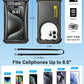 Waterproof Phone Pouch Floating- [3D Clear Soft Edges ] IP68 Waterproof Phone Case - iPhone 16/15/14/13 Pro Max Samsung 24/23/22 Ultra Google Up 7.5" - Detachable Lanyard - Front Clear + Back Bear