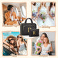 Personalized Gifts for Women, Initial Toiletry Bag Hanging Travel Organizer & Makeup Cosmetic Bag with Embroidery Letter Teacher Appreciation Gift Birthday Mothers Day Gifts for Mom Wife Friend Sister - Roamly
