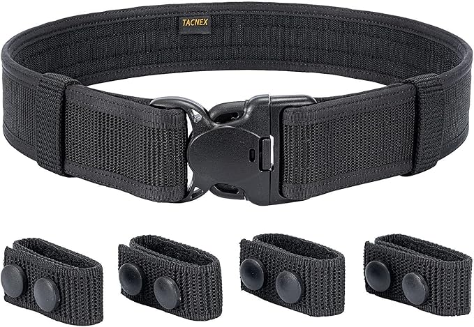 TACNEX Duty Belt w/Hook Lining 4 Keepers 2" Police Law Enforcement Officer Security Nylon Outer Inner Belt