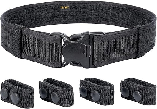 TACNEX Duty Belt w/Hook Lining 4 Keepers 2" Police Law Enforcement Officer Security Nylon Outer Inner Belt