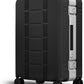 D_b_ Ramverk Pro Medium Check-In 25 Inch Hardside Luggage Extra Protection Aluminum Frame, Silent 360 Spinner Wheels, TSA Lock, Interior Laptop Compartment - Silver Frame/Black - Roamly