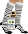 Merino Wool Compression Socks for Women Men, 15-20 mmHg Knee High Socks for Flying, Travel, Running