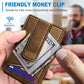 Airtag Wallet for Men,with Money Clip Gift Boxed,Slim Front Pocket Wallet RFID Blocking Metal Case Smart Pop-up Credit Card Holder in Magnetic Leather Flip