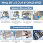 12 Pack Vacuum Storage Bags, Space Saver Vacuum Storage Bags, Vacuum Seal Bags for Clothing, Clothes, Comforters and Blankets, Hand Pump Included