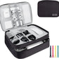 Electronics Travel Organizer,Large Double Layer Portable Waterproof Travel Organizer Bag for Charging Cable Storage,Ipad,Power Bank,Hard Drive etc,for Travel,Business,5pcs Cable Ties-Black