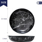 2025 Improved Design Round Marbled Leather Valet Tray Organizer Set of 2, Hard Leather Catchall Tray for Watches, Keys, Wallets, Jewelry & Candys on Desk, Bedside, Nightstand(Round Hard)