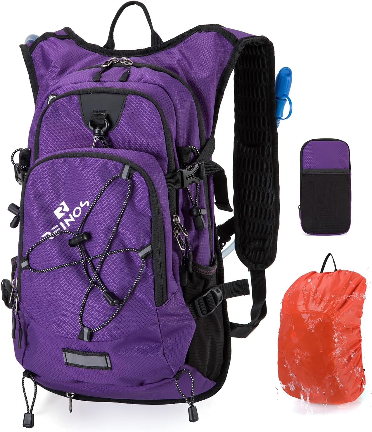 Hydration Backpack Pack with 2L Water Bladder 18L Hiking Backpack Women Men Lightweight Hydropack Insulated Daypack for Biking, Running, Festival - Roamly