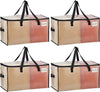 VENO 4 Pack Moving Bags, Comforter and Blanket Storage Bags for Closet, Moving Boxes, Boxes with Lids Alternative, College Dorm Packing Supplies, Foldable Heavy-Duty Tote with Window (Clear, 4 Pack)