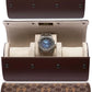 MOZSLY Watch Roll Travel Case 3 Slots Portable Watches Box Organizer Storage Holder Pattern PU Leather