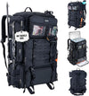 Goture Fishing Backpack with Cooler,72L Large 600D Tackle Backpack with Rod Holders,Dry & Wet Split Compartment,Adjustable Main Compartment,Rain Cover,Insulated Tactical Bag for Travel Camping Hiking