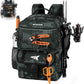 KastKing BaitSpace 50L Fishing Tackle Backpack with Removable Bait Binder,2 Rod Holders Storage Fishing Gear and Equipment