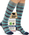 Merino Wool Compression Socks for Women Men, 15-20 mmHg Knee High Socks for Flying, Travel, Running