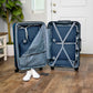 Large Compression Packing Cubes for Travel-Packing Cube Luggage Organizers 7 Piece Set for Checked Luggage-Ultralight, Expandable/Compression Bags by TRIPPED Travel Gear (Navy/White) - Roamly