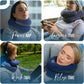 BCOZZY Travel Neck Pillow for Airplane – Patented Double Support for Head, Neck, and Chin. Best for Long Flights, Plane Sleeping & Car Rides. Adjustable Size. Fully Washable. Carry Bag. X-Large, Black