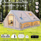 Inflatable Camping Tents 8-10 Person,129 Square Feets Large Inflatable Camping Tent with Stove Jack,Blow up Tent with Mesh Windows & Pump