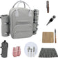 Truvelli Picnic Backpack for 2 with Blanket – 12-in-1 Insulated Picnic Basket Backpack Set with‬ Wine Holder, Cutlery & Cheese Board – Luxury Picnic Back Pack for Couples, Outdoor‬ Adventures, Gray