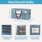 VENO 4 Pack Moving Bags, Comforter and Blanket Storage Bags for Closet, Moving Boxes, Boxes with Lids Alternative, College Dorm Packing Supplies, Foldable Heavy-Duty Tote (Shiny Light Blue, 4 Pack)
